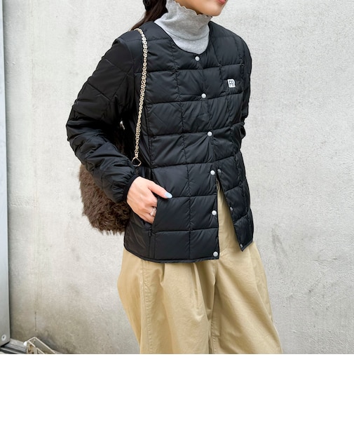 《別注》【TAION/タイオン】CREW NECK BUTTON DOWN JKT ダウンジャケット
