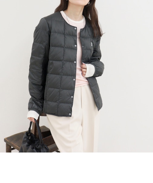 《別注》【TAION/タイオン】CREW NECK BUTTON DOWN JKT ダウンジャケット