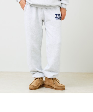 【THE DAYS/ザ デイ】HIGE SWEAT PANTS 髭文字刺繍 スウェットパンツ 裏起毛