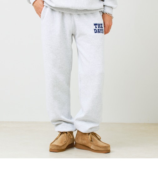 【THE DAYS/ザ デイ】HIGE SWEAT PANTS 髭文字刺繍 スウェットパンツ 裏起毛