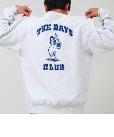 【THE DAYS/ザ デイ】HIGE SWEAT 髭文字刺繍 クルーネックスウェット 裏起毛
