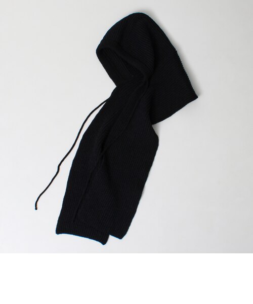 anuke　Boucle Knit Hoodie　フードマフラー　バラクラバ ユニセックス】フーディマフラー バラクラバ ニットフードマフラー