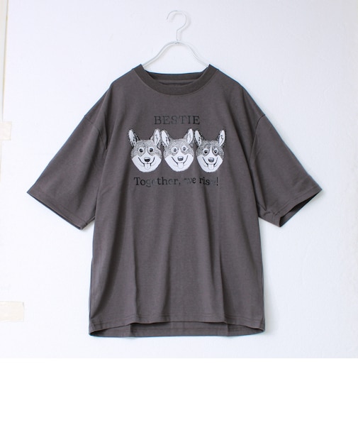 【FREDYMAC/フレディマック】度詰め天竺CAT&DOG前後TEE