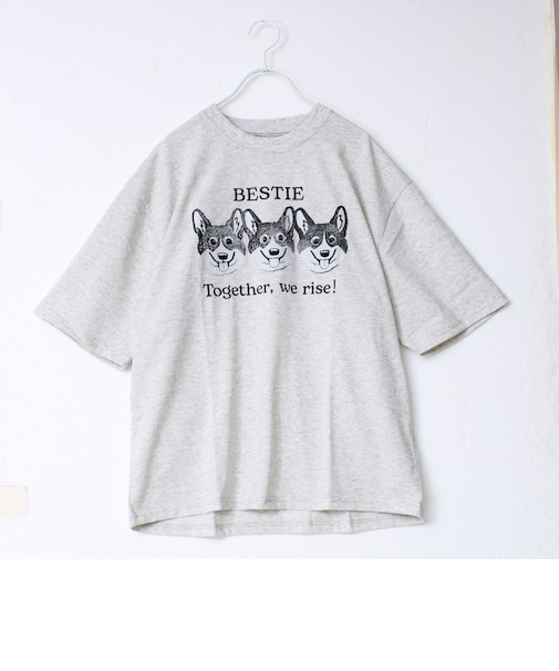 【FREDYMAC/フレディマック】度詰め天竺CAT&DOG前後TEE