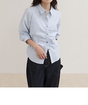 【WEB限定カラーあり】フロントギャザーコンパクトシャツ