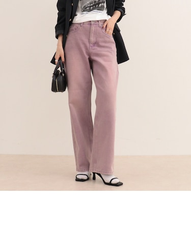 Soft color straight Denim