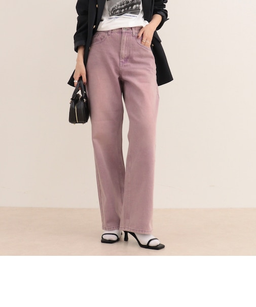 Soft color straight Denim