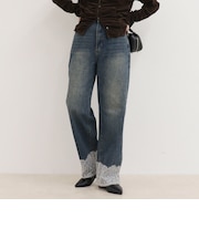 Dual Hem Lace Denim