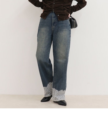 Dual Hem Lace Denim
