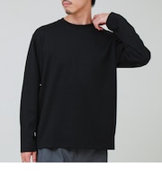 フクレジャガード幾何学柄 ロンT ロングスリーブTシャツ
