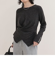 リブニットソーカシュクールプルオーバー