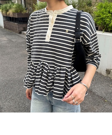フリルヘムラガープルオーバー