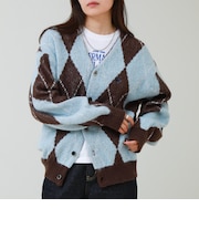 【実績品番/UNISEX】【BHPC】モヘヤタッチニットカーディガン