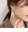 パールリボンビジューフープピアス