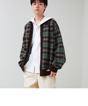 Collared wool JK 衿付きニットカーディガン