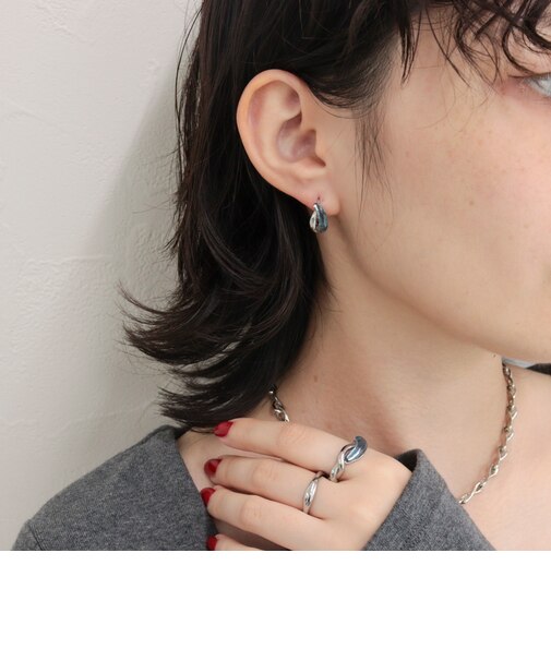 クリアカラーワンタッチリングピアス