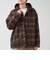 T/C起毛 チェックフーデッドシャツブルゾン