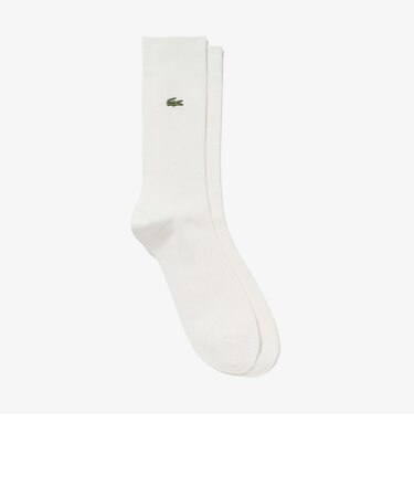 【LACOSTE/ラコステ】RIB CREW SOCKS クロックエンブレム1×1リブニットソックス