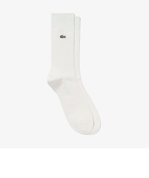 【LACOSTE/ラコステ】RIB CREW SOCKS クロックエンブレム1×1リブニットソックス