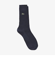 【LACOSTE/ラコステ】RIB CREW SOCKS クロックエンブレム1×1リブニットソックス