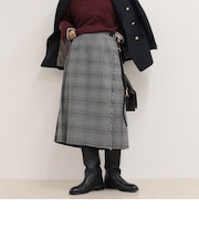 【Oneil of Dublin/オニールオブダブリン】checked midi skirt