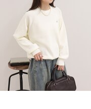 FR刺しゅうドロストスウェットニット