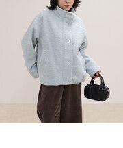 ループシャギースタンドショートコート