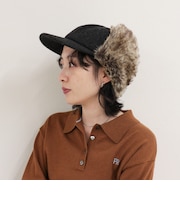 ファーフェルトフライトキャップ