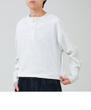 ワッフルヘンリーネックロンＴ