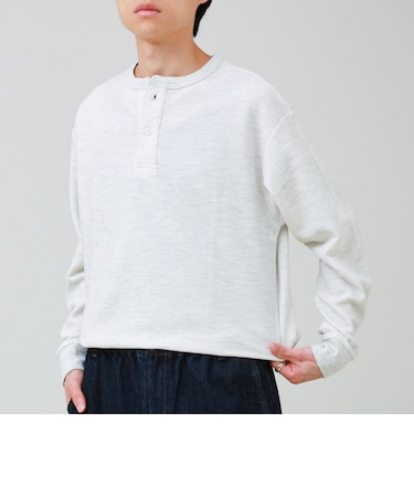 ワッフルヘンリーネックロンＴ