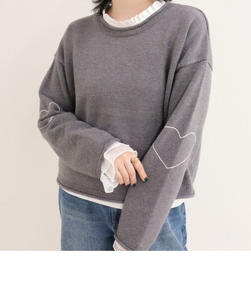 《WEB限定》ハートステッチニットプルオーバー