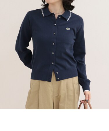 【LACOSTE/ラコステ】ラインディテールニットポロカーディガン