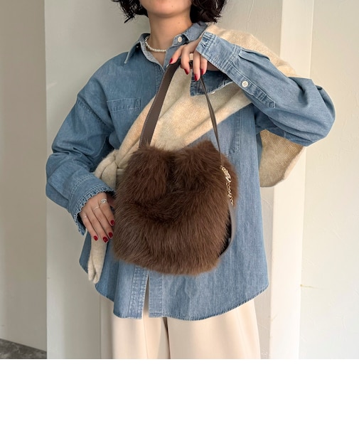 ワンハンドルファーバケツバッグ
