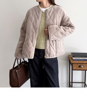 【2WAY】ファーキルトリバーシブルコート