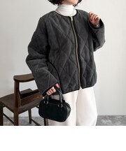 【2WAY】ファーキルトリバーシブルコート