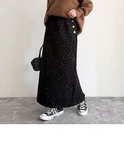 レオパードジャガードスカート