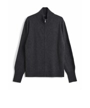 【TAION】100% CASHMERE FULL-ZIP HIGH-NECK SWEATER