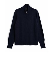 【TAION】100% CASHMERE FULL-ZIP HIGH-NECK SWEATER