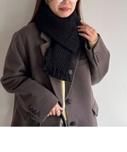 【JOHN BRANIGAN/ジョンブラニガン】ウール混ジャガードマフラー