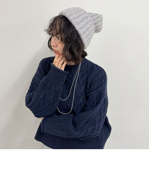 【Fratelli Talli】モヘヤ混ローゲージニットキャップ