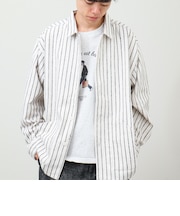 【クラシックな温もりと佇まい】ネルストライプ CPOシャツジャケット