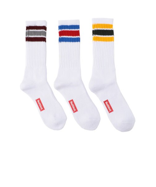 【お得な3足セット】Healthknit(ヘルスニット)ラインソックス