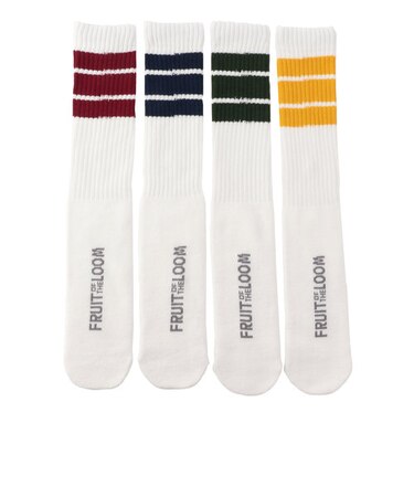 FRUIT OF THE LOOM（フルーツオブザルーム）4ピースチューブラインソックス