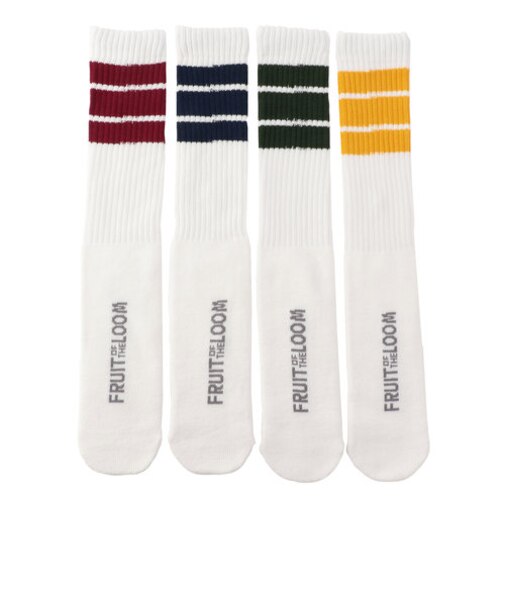 FRUIT OF THE LOOM（フルーツオブザルーム）4ピースチューブラインソックス