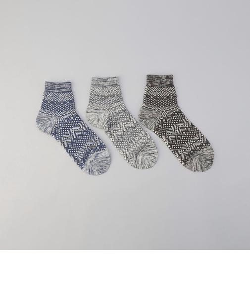 【お得な3足セット】クォータースパイラルリブソックス