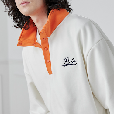 POLO BCS(ポロ・ビーシーエス)別注スタンドハーフスナップスウェットプルオーバー