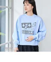 PEANUTS（ピーナッツ）コラボピグメント裏毛クルーネックスウェット