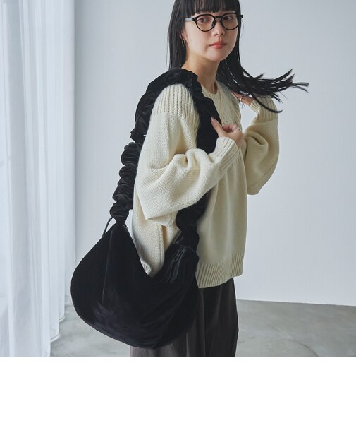 【再入荷 / 新色登場】ギャザーハンドルショルダーバッグ