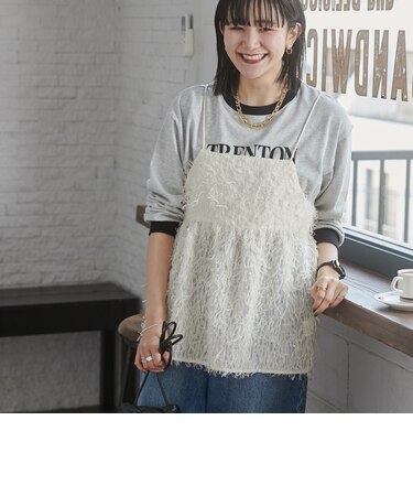 カットジャガードキャミビスチェ