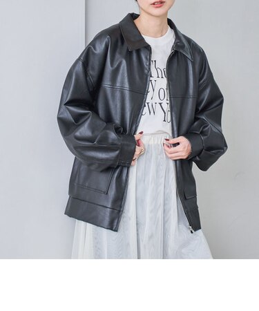 レザーライクビッグジャケット